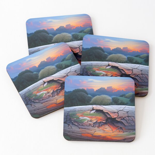 Item preview, AI Generated Art, Fallen Tree at Sunset designed and sold by ACC .