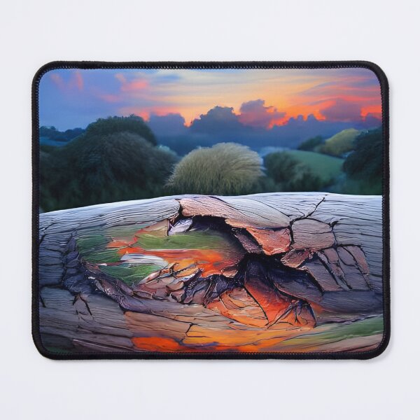 Item preview, AI Generated Art, Fallen Tree at Sunset designed and sold by ACC .