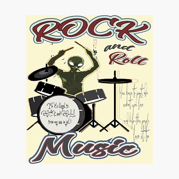 "ALien Rock and Roll music | mix with popular rock quotes and vintage ...
