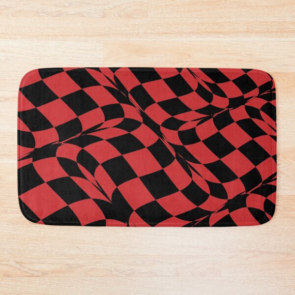 Artikelvorschau, Black and Red Distorted Checkerboard Pattern Pairs Coloro 2022 Popular Color Red Glow 013-43-37 entworfen und verkauft von ColorOfTheYears.