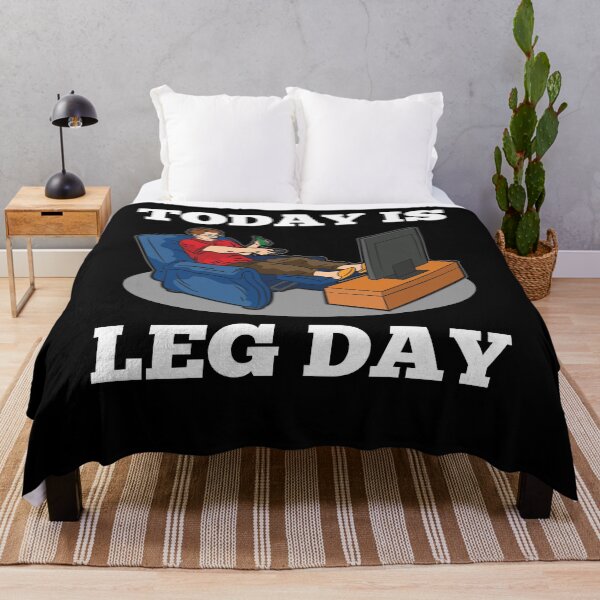 Item preview, Today Is Leg Day lazy people armchair sports joke designed and sold by Moonpie90.