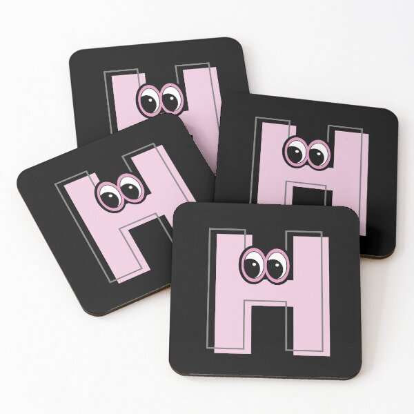 Item preview, Pink letter H with eyes designed and sold by Coffee Lifestyle.