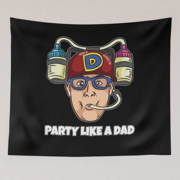 Item preview, Party Like A Dad Baby Bottle Drinking Helmet designed and sold by Moonpie90.