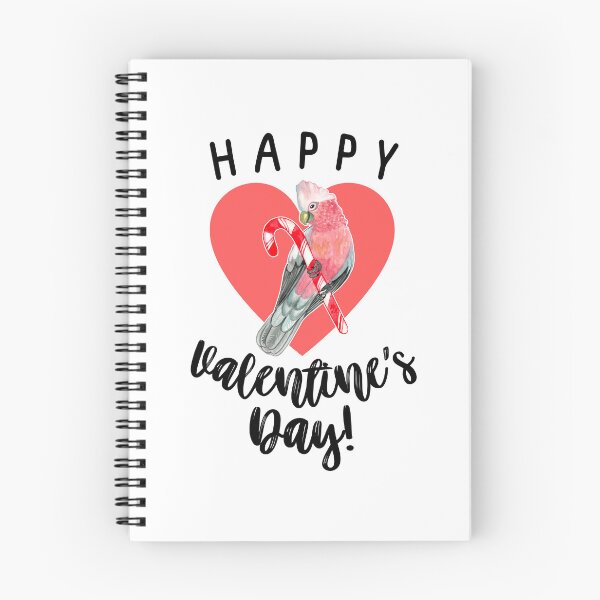 Item preview, Happy Valentine's Day Galah Cockatoo Candy Cane designed and sold by Ivy Lily Art.