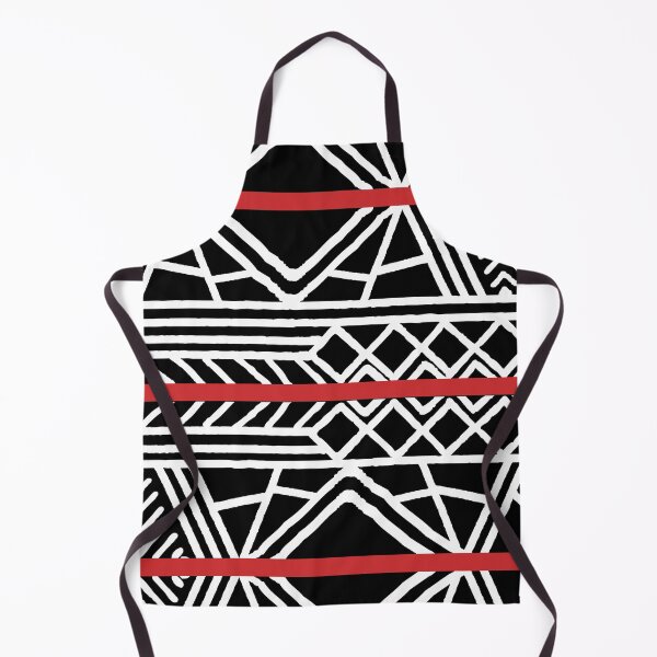 Item preview, Red Black and White Mudcloth Stripes Pattern Pairs Coloro 2022 Popular Color Red Glow 013-43-37 designed and sold by ColorOfTheYears.
