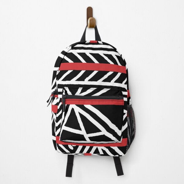 Artikelvorschau, Red Black and White Mudcloth Stripes Pattern Pairs Coloro 2022 Popular Color Red Glow 013-43-37 entworfen und verkauft von ColorOfTheYears.