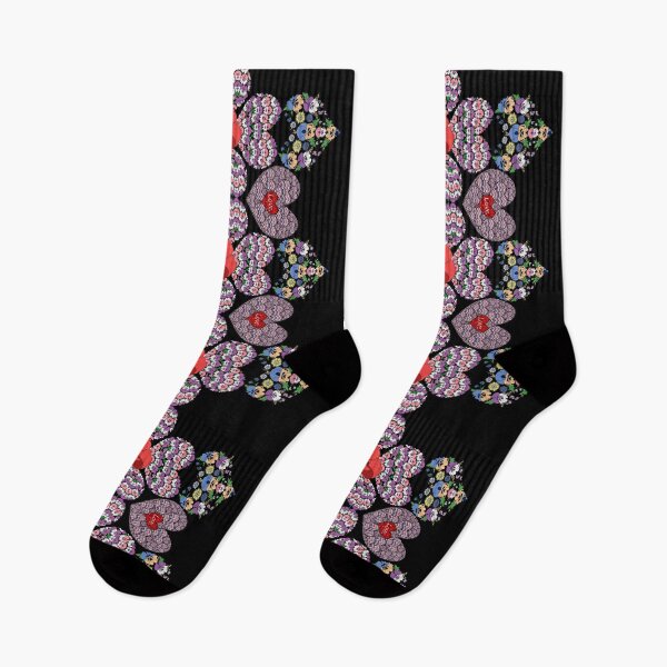 Aperçu de l'œuvre Coeurs floraux - Amoureux des fleurs mignon Pop Art Saint Valentin créée et vendue par r-silver.