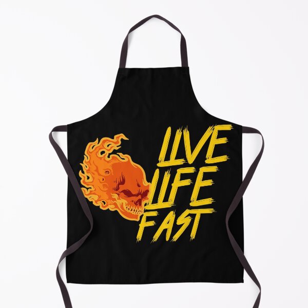 Item preview, Live Life Fast Flaming Skull Café Racer Cool Graphic designed and sold by GO SHIRT-TEE.