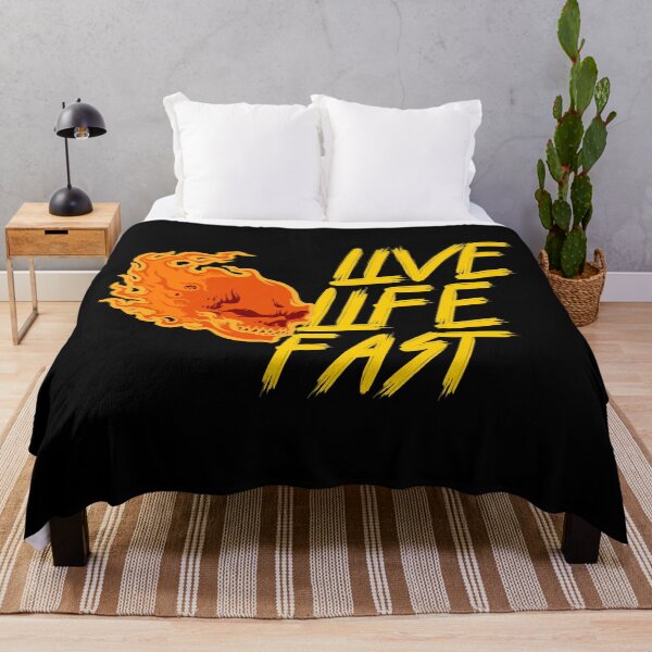 Item preview, Live Life Fast Flaming Skull Café Racer Cool Graphic designed and sold by GO SHIRT-TEE.