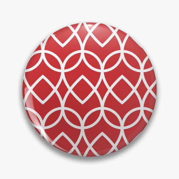 Item preview, Red and White Geometric Line Pattern Pairs Coloro 2022 Popular Color Red Glow 013-43-37 designed and sold by ColorOfTheYears.