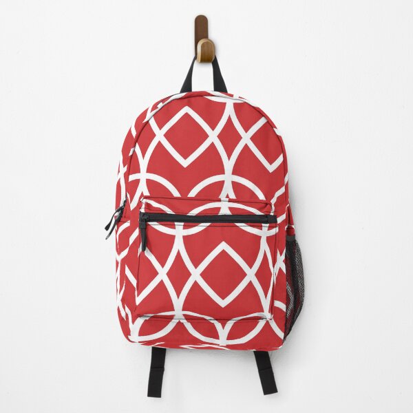 Item preview, Red and White Geometric Line Pattern Pairs Coloro 2022 Popular Color Red Glow 013-43-37 designed and sold by ColorOfTheYears.