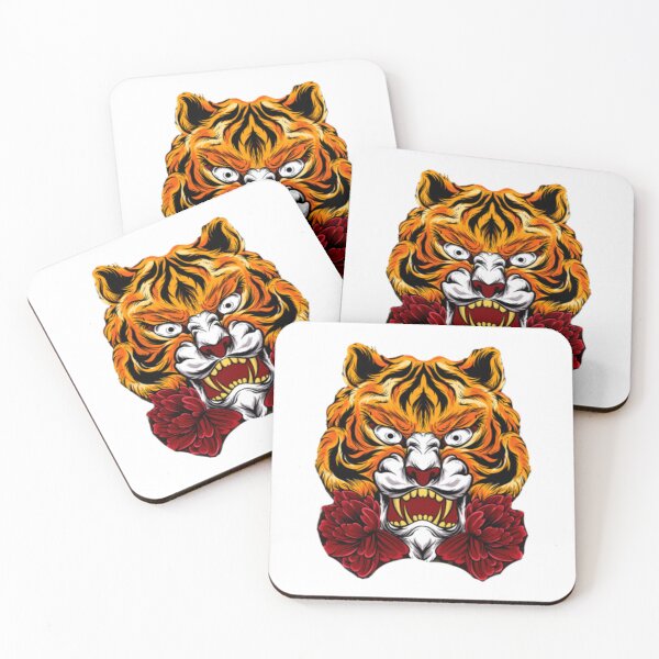 Item preview, Tiger with Red  Flower designed and sold by Ala Muk.