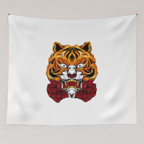 Item preview, Tiger with Red  Flower designed and sold by Ala Muk.