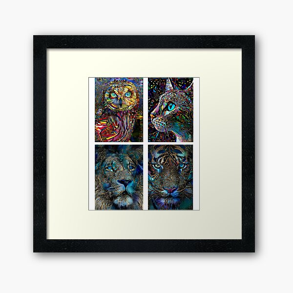 Lea roche cat Framed Art Print