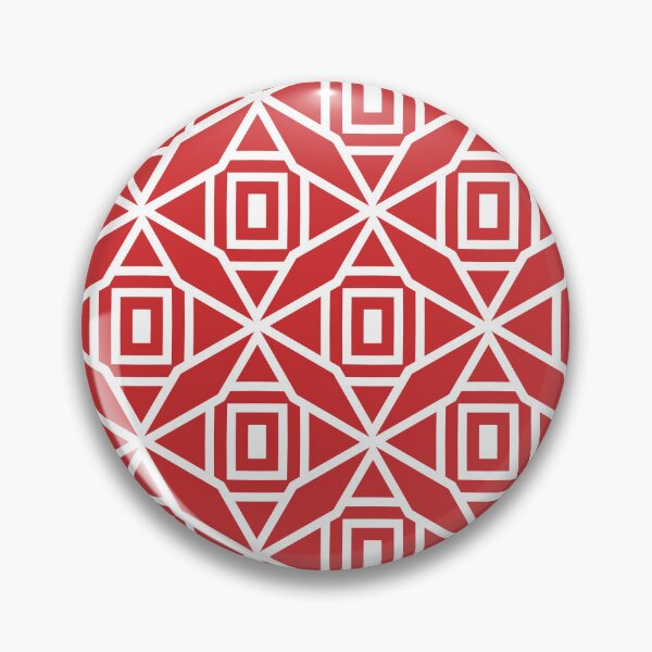 Item preview, Red and White Diamond Rectangle Shape Pattern Pairs Coloro 2022 Popular Color Red Glow 013-43-37 designed and sold by ColorOfTheYears.