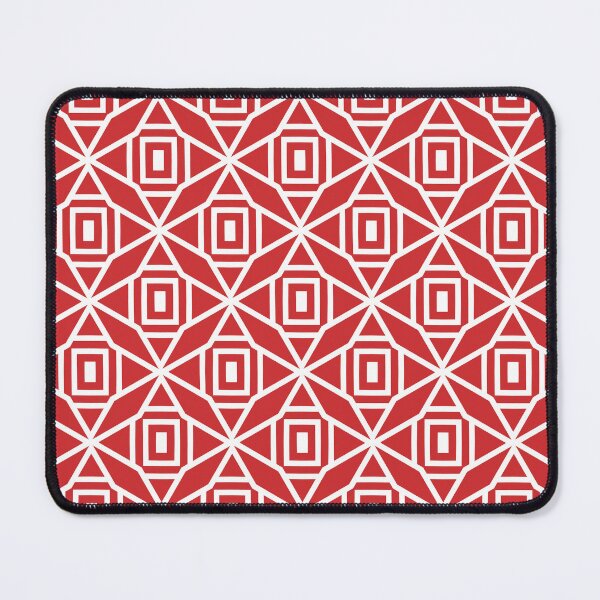 Item preview, Red and White Diamond Rectangle Shape Pattern Pairs Coloro 2022 Popular Color Red Glow 013-43-37 designed and sold by ColorOfTheYears.