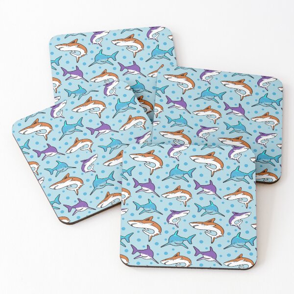 Item preview, Sharks in the light blue Beautiful Sharks Pattern designed and sold by SeemDev786.