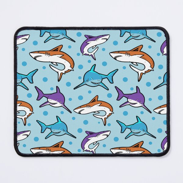 Item preview, Sharks in the light blue Beautiful Sharks Pattern designed and sold by SeemDev786.