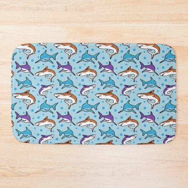 Item preview, Sharks in the light blue Beautiful Sharks Pattern designed and sold by SeemDev786.