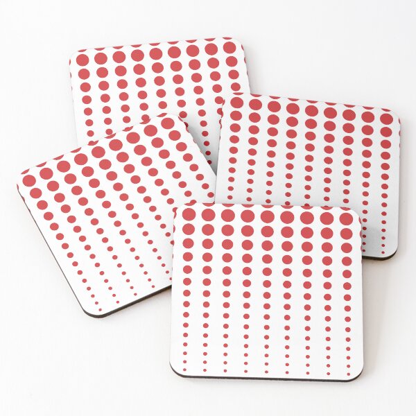 Item preview, Red and White Reduced Polka Dots Pattern Pairs Coloro 2022 Popular Color Red Glow 013-43-37 designed and sold by ColorOfTheYears.
