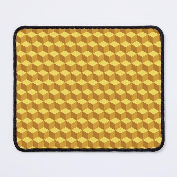 Item preview, Abstract yellow golden geometric hexagon pattern designed and sold by philbraxton.