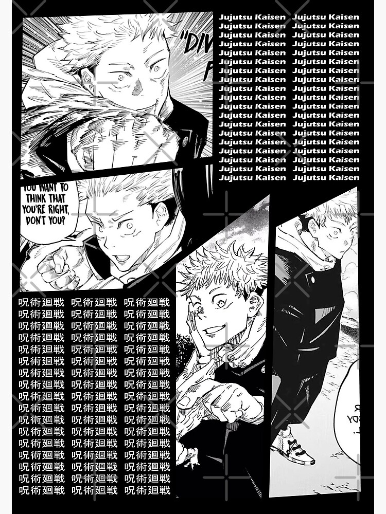 Yuji Itadori Jujutsu Kaisen Manga Panel Anime Design