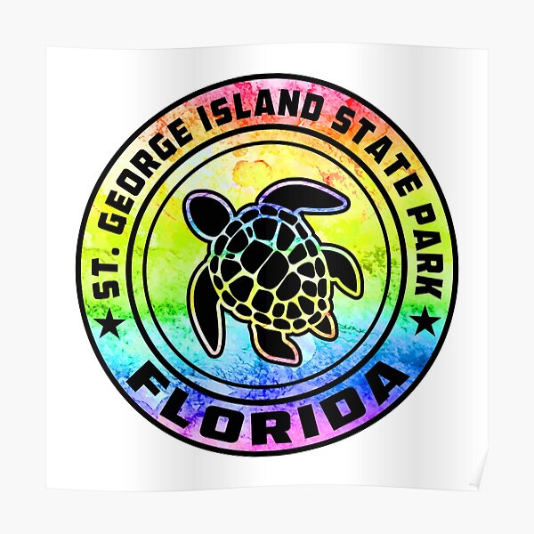 "St. Island State Park Beach Florida Sea Turtle FL " Poster by