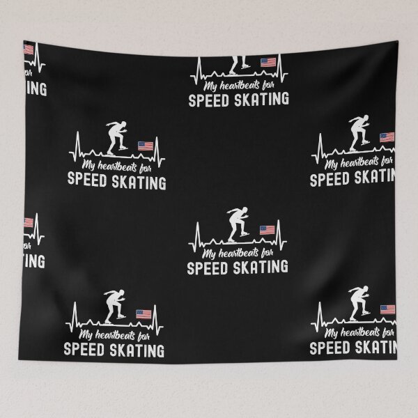 Item preview, My Heartbeats For Speed Skating, Speed Skating Fan designed and sold by SportyDogShop.