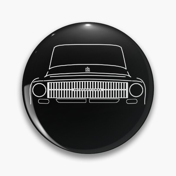 Aperçu de l'œuvre Graphique de contour blanc de camion classique des années 1960 International Harvester 1000A créée et vendue par soitwouldseem.