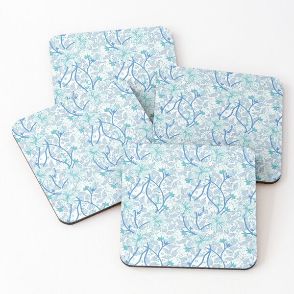 Item preview, Preppy Room Decor -	Chinoiserie Blue Teal Floral Pattern designed and sold by Shop Your Aesthetic.