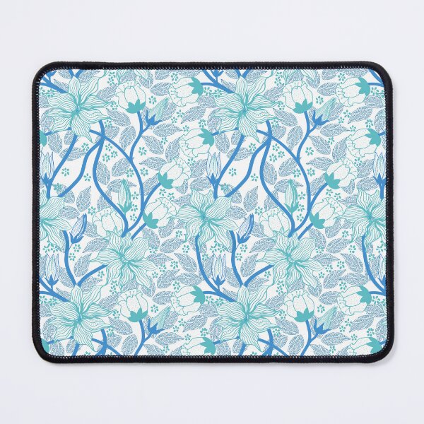 Item preview, Preppy Room Decor -	Chinoiserie Blue Teal Floral Pattern designed and sold by Shop Your Aesthetic.