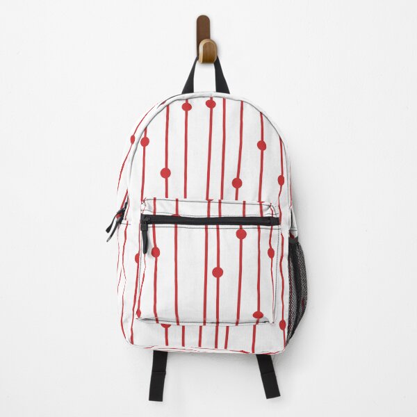 Item preview, Red White Vertical Stripe Polka Dot Pattern Pairs Coloro 2022 Popular Color Red Glow 013-43-37 designed and sold by ColorOfTheYears.