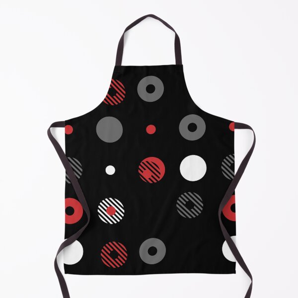 Item preview, Red Gray Black White Stripes Circle Dot Pattern Pairs Coloro 2022 Popular Color Red Glow 013-43-37 designed and sold by ColorOfTheYears.
