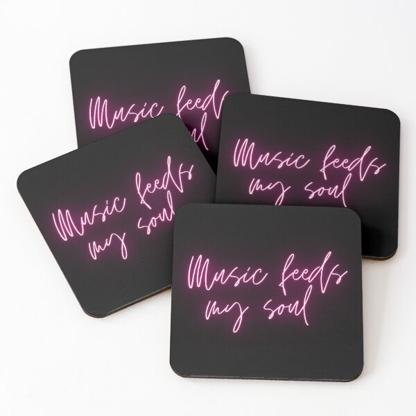 Item preview, Music Feeds My Soul Glowing Pink For Glowing Musicians And Music Lovers - Music Feeds My Soul designed and sold by Funwithmusic.