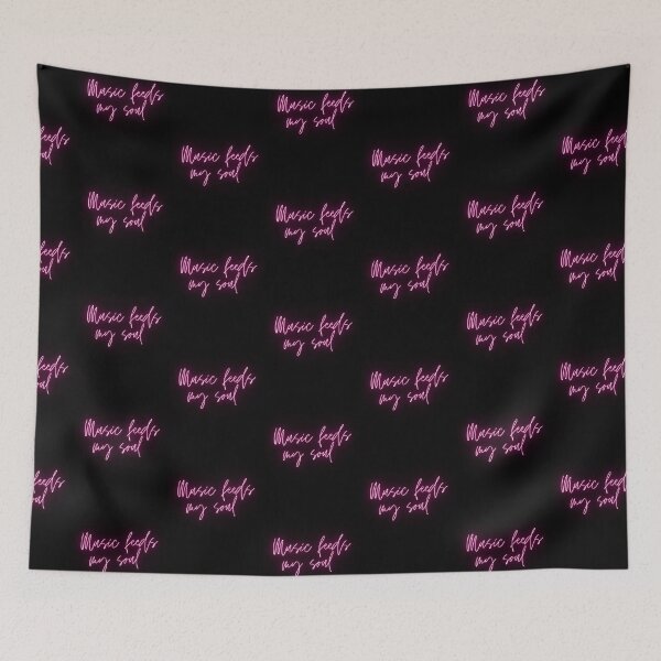 Item preview, Music Feeds My Soul Glowing Pink For Glowing Musicians And Music Lovers - Music Feeds My Soul designed and sold by Funwithmusic.