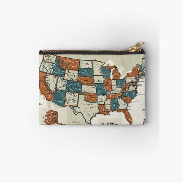 Item preview, USA - Vintage Effect Map designed and sold by OneLeggedKiwi.