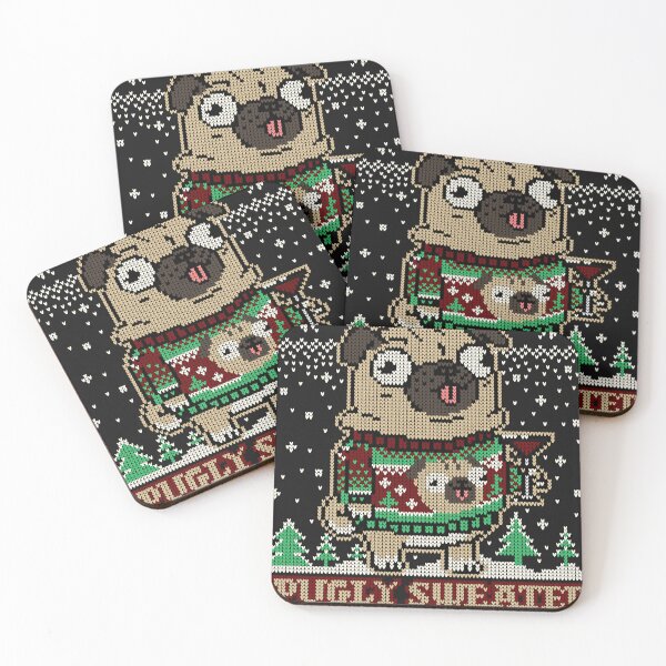 Item preview, Pugly Christmas Sweater Pug Merry Pugmas Dog Lover Long Sleeve T-Shirt designed and sold by PeggyAurin.