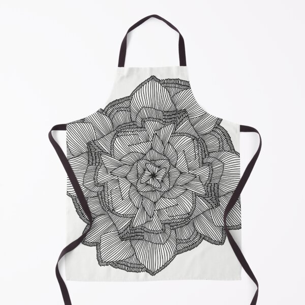 Item preview, Lined Petal Mandala - Intricate Black and White Digital Illustration - Vibrant and Eye-catching Design for printing on t-shirts, wall art, pillows, phone cases, mugs, tote bags, notebooks and more designed and sold by cherdoodles.