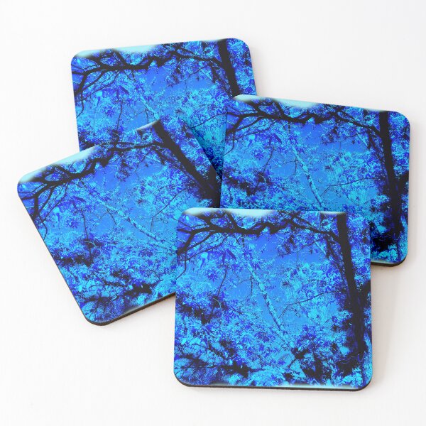Item preview, Blue shades trees by Iritof designed and sold by iritof.