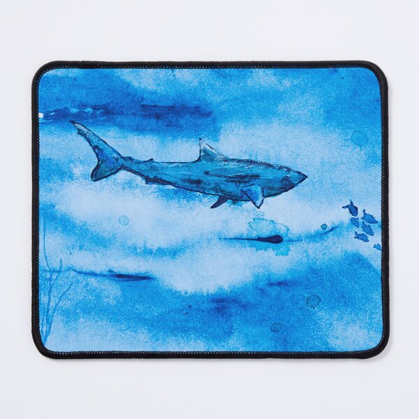 Item preview, Great white in blue designed and sold by Kissart.