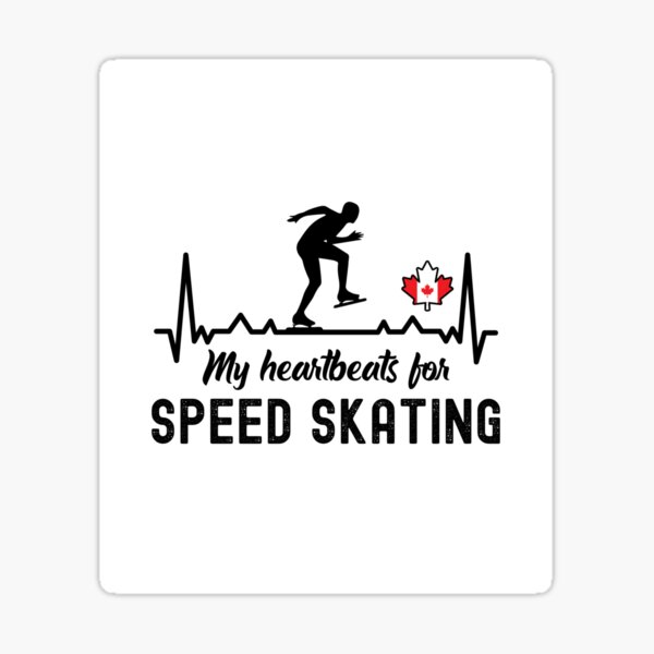 Item preview, My Heartbeats For Speed Skating, Speed Skating Fan designed and sold by SportyDogShop.