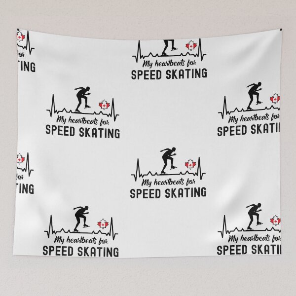 Item preview, My Heartbeats For Speed Skating, Speed Skating Fan designed and sold by SportyDogShop.
