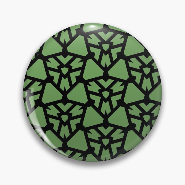 Item preview, Black and Green Shield Shape Tile Pattern Pairs Coloro 2022 Popular Color Seaweed Green 062-55-25 designed and sold by ColorOfTheYears.