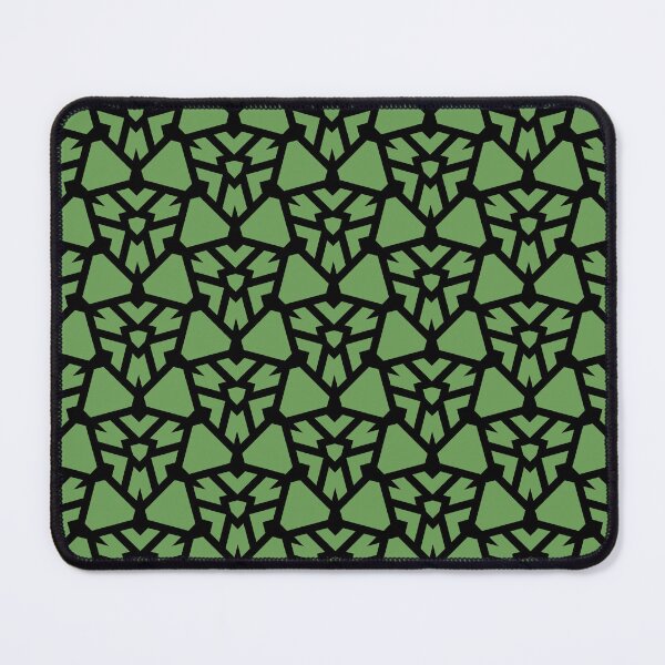 Item preview, Black and Green Shield Shape Tile Pattern Pairs Coloro 2022 Popular Color Seaweed Green 062-55-25 designed and sold by ColorOfTheYears.