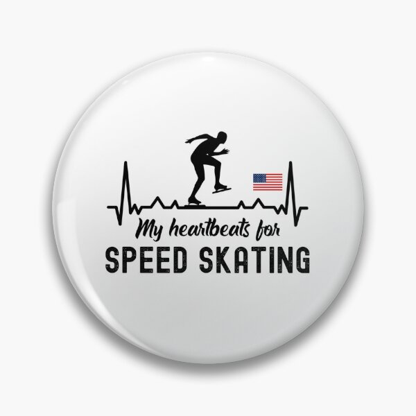 Item preview, My Heartbeats For Speed Skating, Speed Skating Fan designed and sold by SportyDogShop.