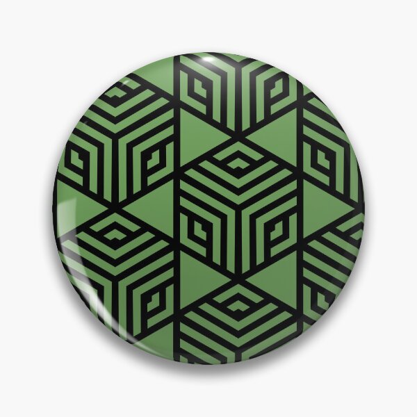 Item preview, Black and Green Stripe Cube Tile Pattern Pairs Coloro 2022 Popular Color Seaweed Green 062-55-25 designed and sold by ColorOfTheYears.