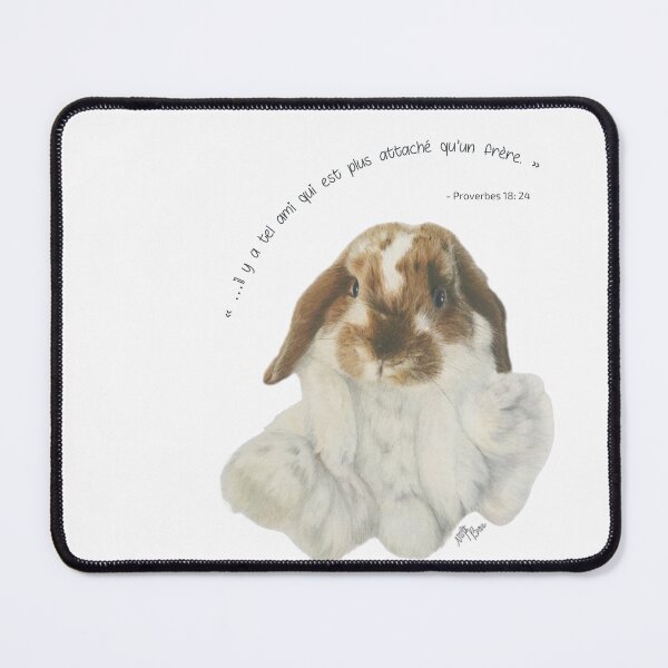 Item preview, Cute fluffy bunny| Proverbs 18:24 designed and sold by NathBros.