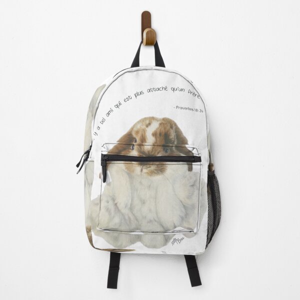 Item preview, Cute fluffy bunny| Proverbs 18:24 designed and sold by NathBros.