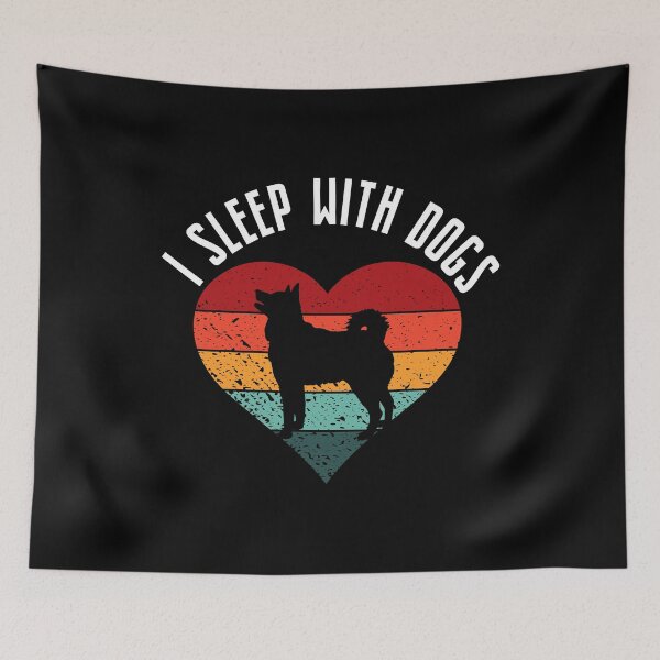 Item preview, Vintage Sunset I Sleep With Dogs Gift for Dog Lovers Pet, Husky Gifts designed and sold by OUSSAMAVIP.