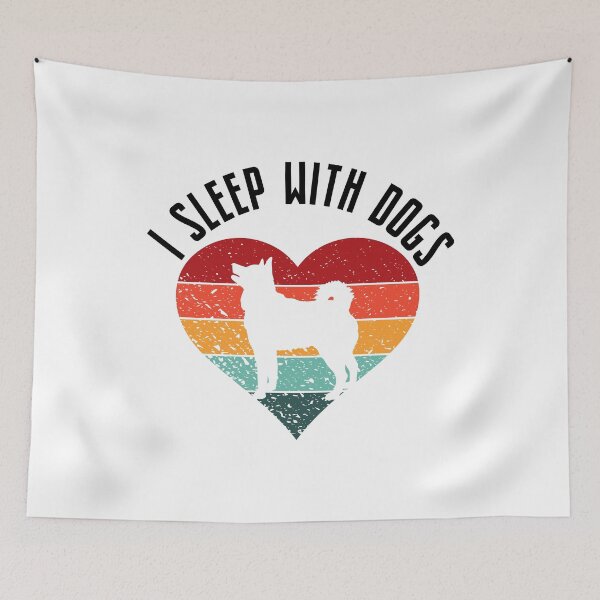 Item preview, Retro Sunset I Sleep With Dogs Gift for Dog Lovers Pet, Husky Gifts designed and sold by OUSSAMAVIP.